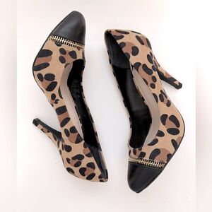 Fergalicious Leopard Print Stiletto Heels - Size 6